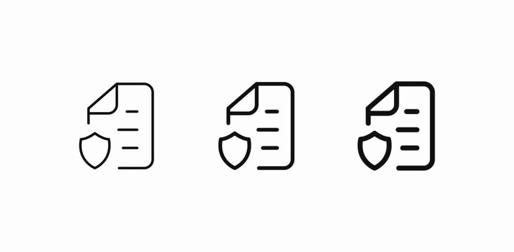 document with shield icon sign vector