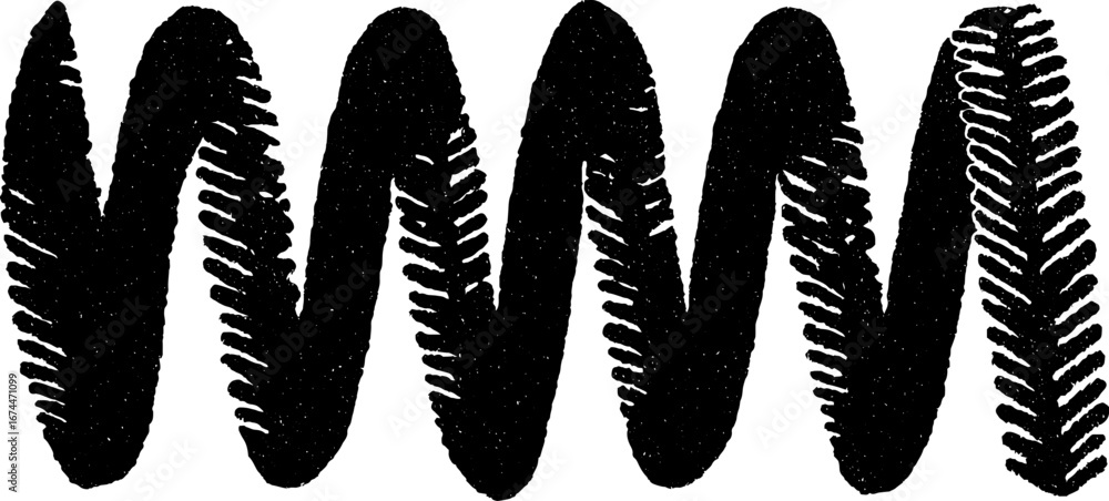 Poster seamless linocut zigzag pattern for artistic design and textures
