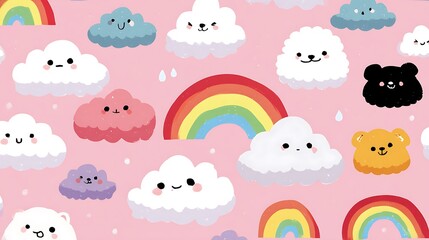 abstract background with clouds vector