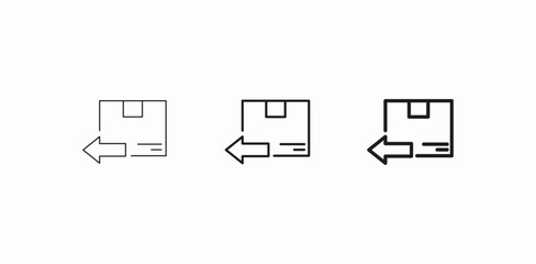 package return arrow icon sign vector