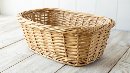 Obraz premium empty wicker basket
