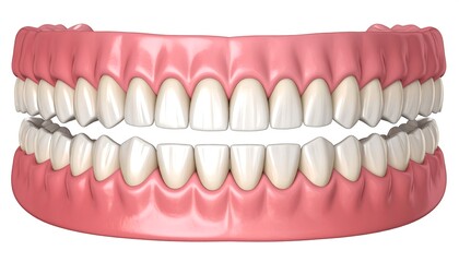 Obraz premium 3D illustration of human teeth and gums