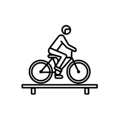 Fototapeta premium Bicycle riding exercise vector illustration for fitness and healthy lifestyle design concepts use case 100