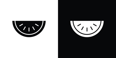 Watermelon icon. filled flat sign for mobile concept and web
