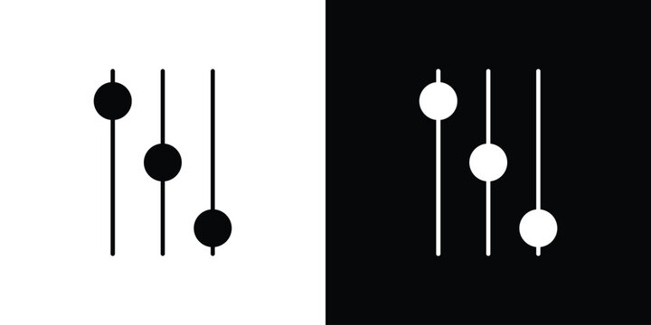 Settings sliders icon. filled flat sign for mobile concept and web