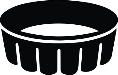 Illustrator Vector Round baking mold for cupcakes muffins silhouette