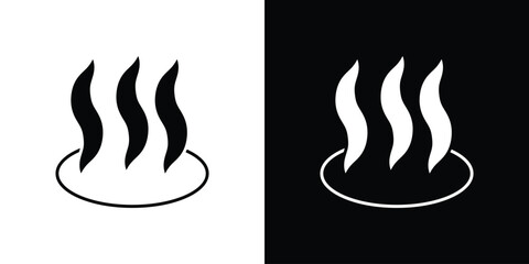 Onsen icon. filled flat sign for mobile concept and web