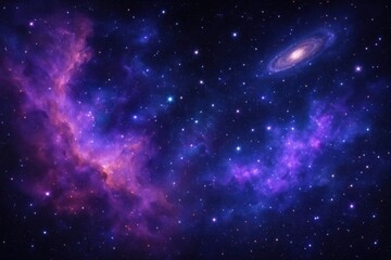 Cosmic nebula artwork with vibrant galaxy colors and celestial formations for space science education and astronomical art visualization applications