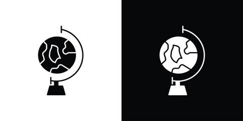 Globe icon. filled flat sign for mobile concept and web