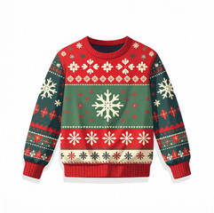 Red and green Christmas sweater