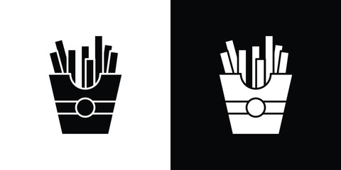 French-fries icon. filled flat sign for mobile concept and web