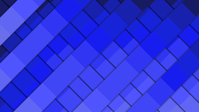 Vivid Vaporware Deep Blue Square Cross-sections Modern 4K Tech Background 