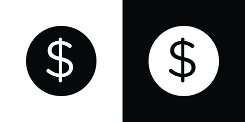 Coin icon. filled flat sign for mobile concept and web