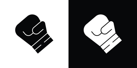 Boxing glove icon. filled flat sign for mobile concept and web