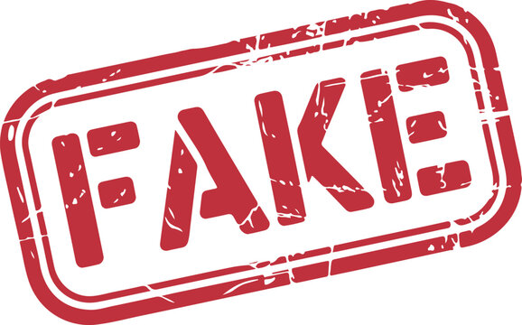 Red Grunge Rubber Stamp Fake - Warning Sign