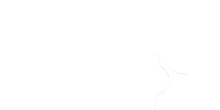 A delicate white lightning bolt crackling with energy isolated on a transparent background isolated on transparent background