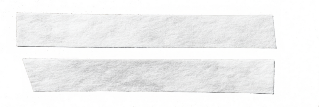 Isolated Mockup: Pieces of Adhesive Paper Tape
