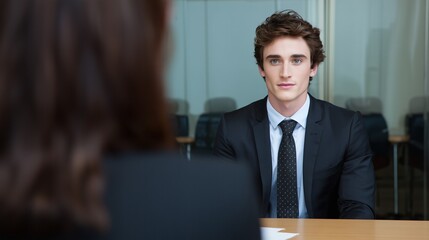 Young Businessman at Job Interview
