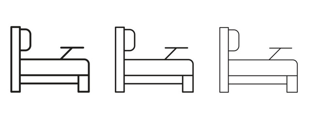 Reformer icon in linear versions. Editable line