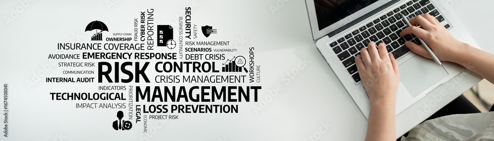 Poster this image represents a comprehensive visual overview of risk management, highlighting key areas suc