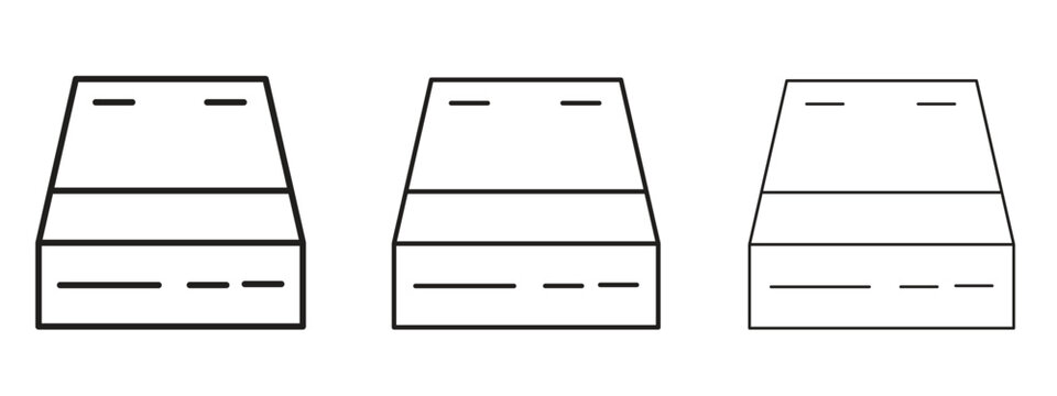 Hard Disk icon in linear versions. Editable line