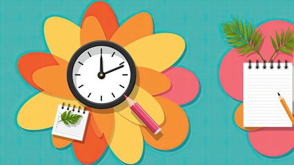 Vibrant playful contemporary graphic design with bold colors and abstract artistic elements ideal for modern creative projects