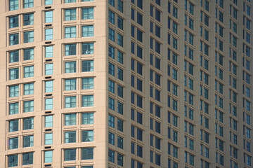 modern office building with blue windows, texture pattern 