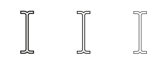 Cursor text icon in linear versions. Editable line