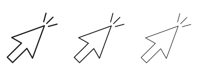 Cursor icon in linear versions. Editable line