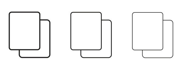 Copy icon in linear versions. Editable line