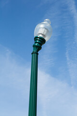 Modern Street Lamp Against a Clear Blue Sky