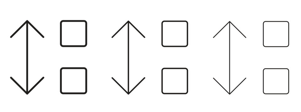Apps sort icon in linear versions. Editable line