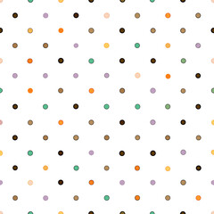 Colorful Polka Dot Pattern Seamless Repeat Design