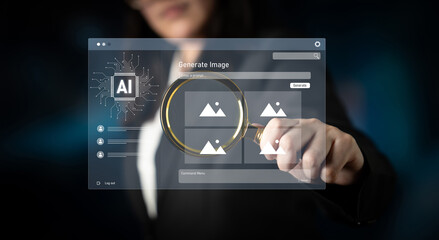 AI image generator interface enables image, AI, and generator process by converting user prompt into visual content using intelligent algorithms Latch
