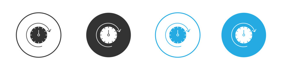 Time forward icon. glyph vector icons collection