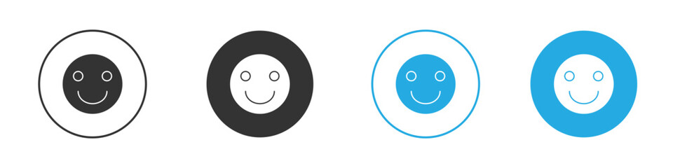 Smile wink icon. glyph vector icons collection