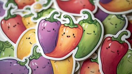cute chili fruit sticker image