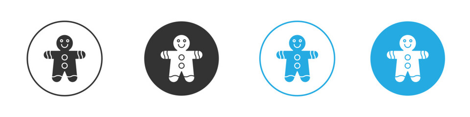 Gingerbread man icon. glyph vector icons collection