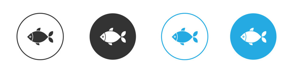 Fish icon. glyph vector icons collection