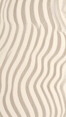 Diagonal Rippled Sand Texture in Beige Tones with Organic Wave Patterns and Textured Surface Macro View