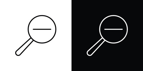 Zoom out icon design template with outline style