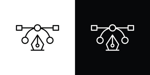 vector icon design template with outline style