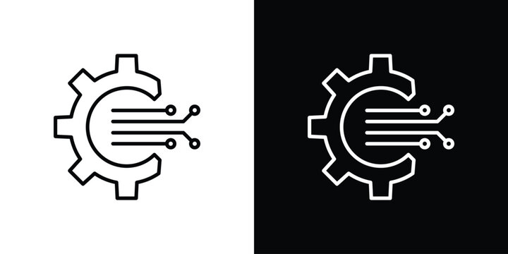 Transform icon design template with outline style