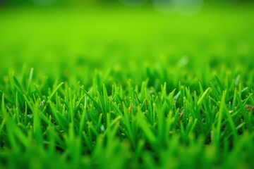 Fototapeta premium Close-up of finely manicured lawn, short blades, even texture, texture, backdrop, element