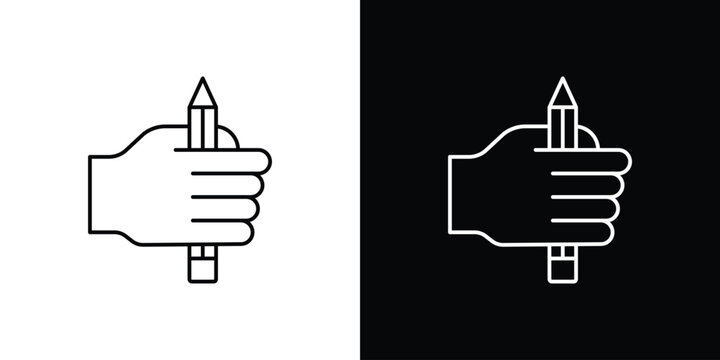 Self expression icon design template with outline style