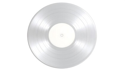 A blank silver vinyl record