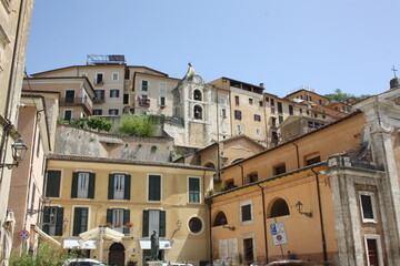 Fototapeta premium view of the old town of Arpino , italy