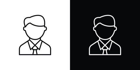 Man icon design template with outline style