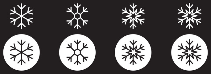 Set of Snowflakes Christmas design vector. Snowflakes icons. White Snowflake. Snowflakes template. Snow winter. Snowflakes icons. Snowflake vector icon