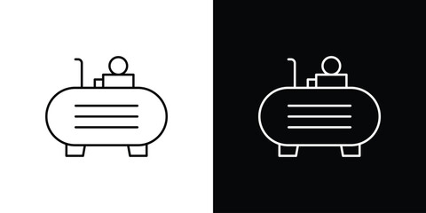 Compressor icon design template with outline style